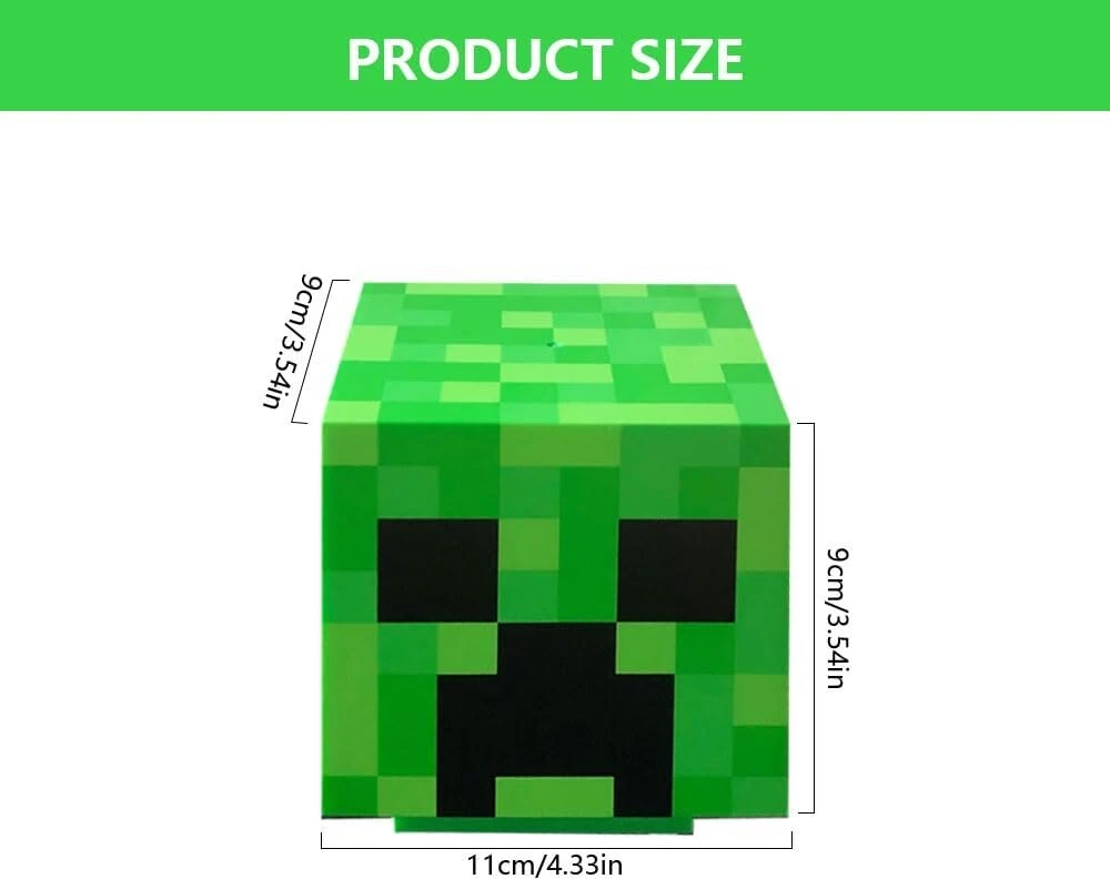 Zoydp Creeper lempa, Creeper šviestuvas su zombių garsais, Creeper 3d ikonos šviestuvas Bdp, lempa, Creeper šviestuvas, stalinė lempa, naktinė lemputė, unikali dovana žaidimui