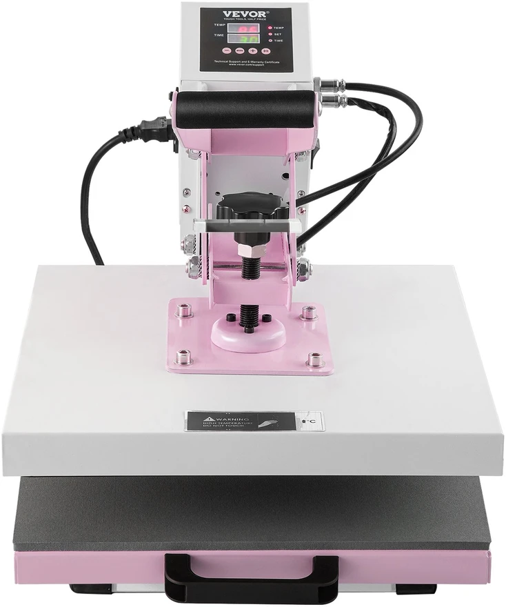 Ventiliatorius VEVOR 15x15 cm rožinis termo presas
