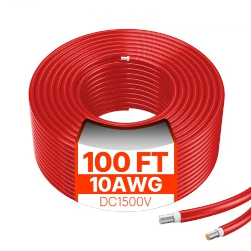 VEVOR 30,48 m saulės kolektoriaus kabelis 10AWG