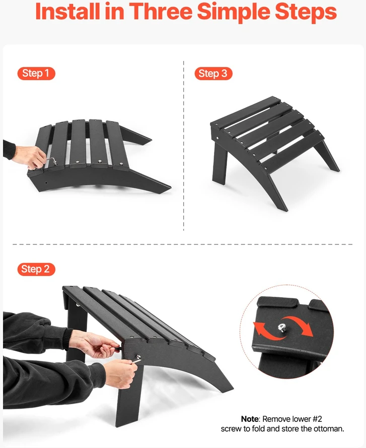 VEVOR Adirondack sulankstomas pakojis