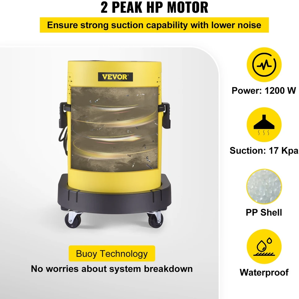 Dulkių siurblys VEVOR Šlapias ir sausas siurblys, 20 l, 4-in-1