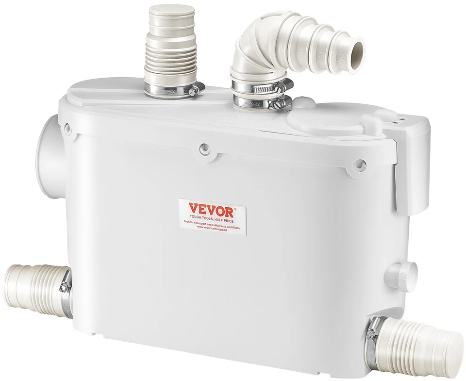 VEVOR Macerator šliužo siurblys 500W su 3 įėjimais