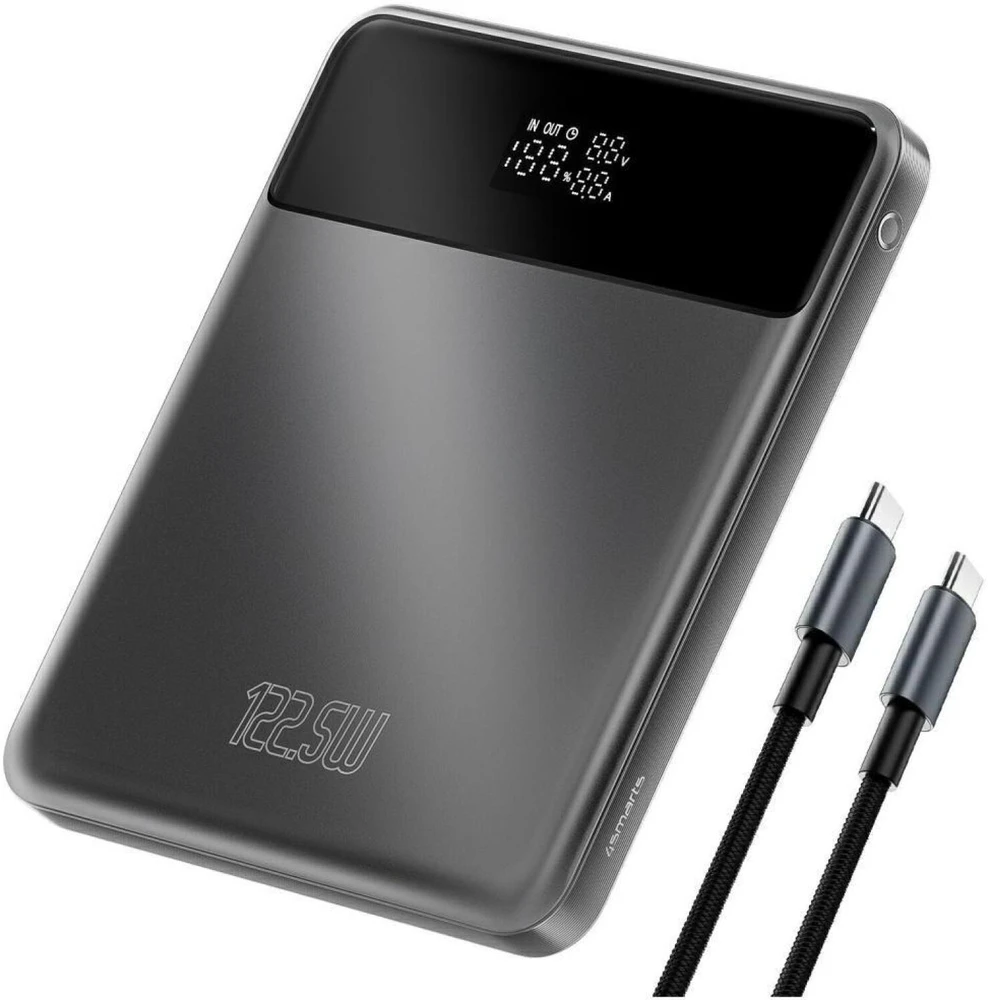 4Smarts Power Bank Enterprise Slim 20000mAh 122.5W, pilkas (pilkas)