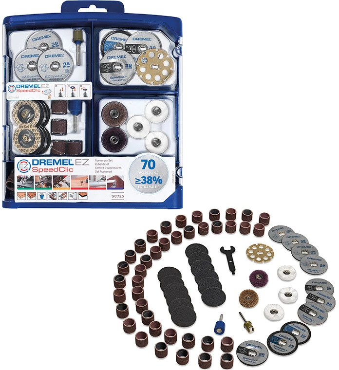 Dremel 70 dalių EZ SpeedClic priedų rinkinys