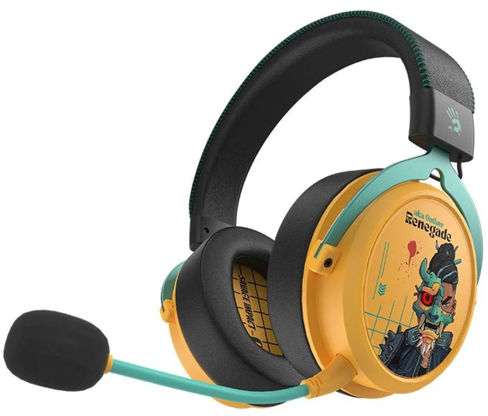 Ausinės A4Tech Bloody MR595 BT5.3+2,4G+laidinis „Renegade Sunset“