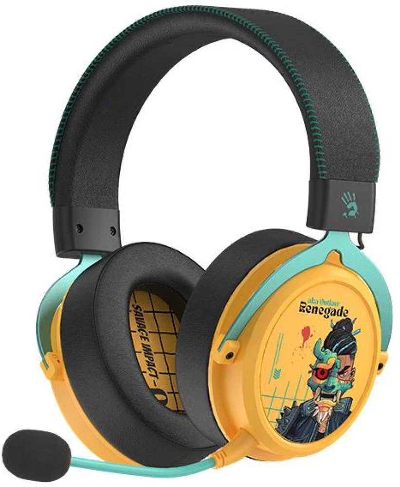 Ausinės A4Tech Bloody MR595 BT5.3+2,4G+laidinis „Renegade Sunset“