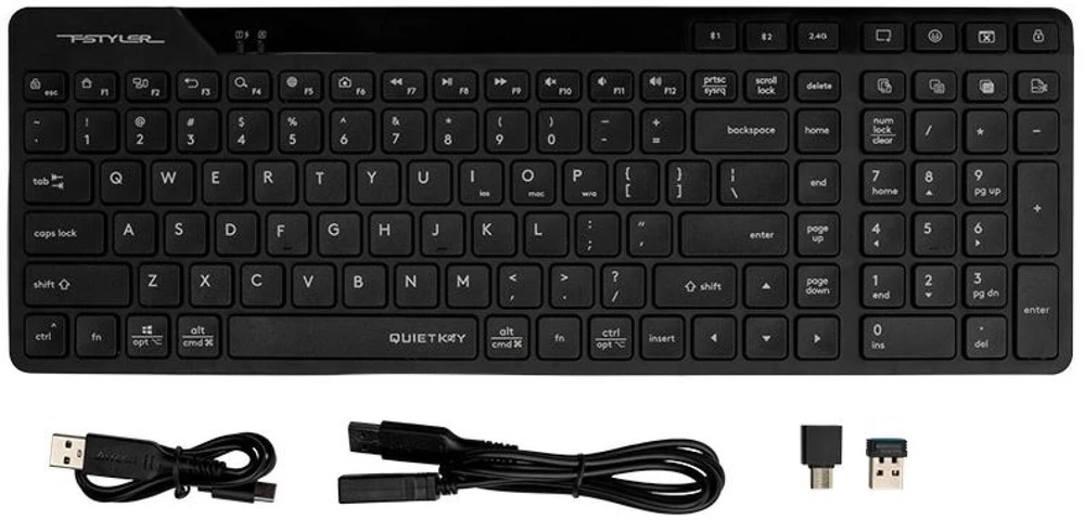 A4Tech Fstyler klaviatūra FBK27CAS, nespaudžianti, 96 % naudojama.