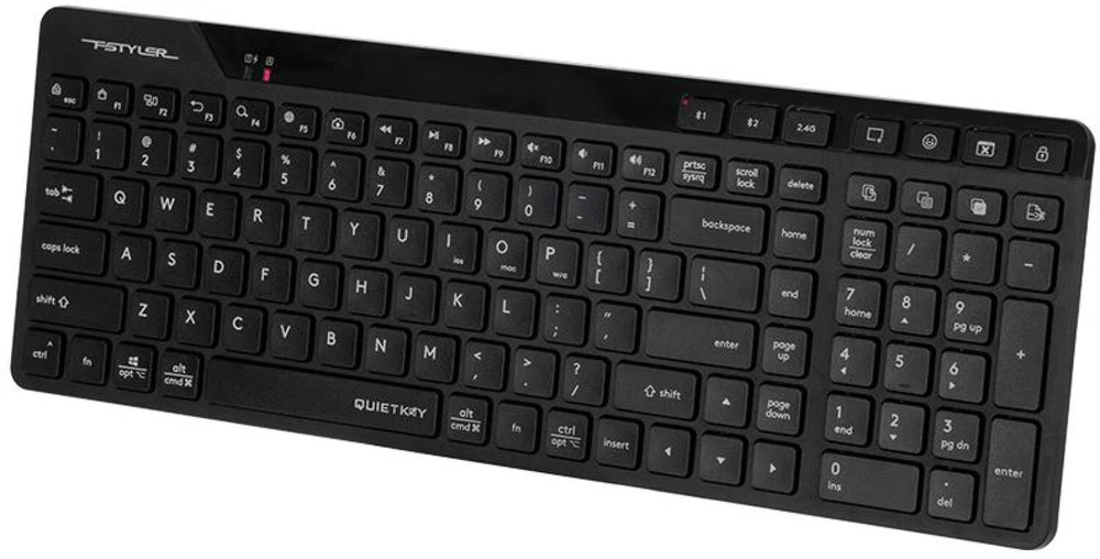 A4Tech Fstyler klaviatūra FBK27CAS, nespaudžianti, 96 % naudojama.