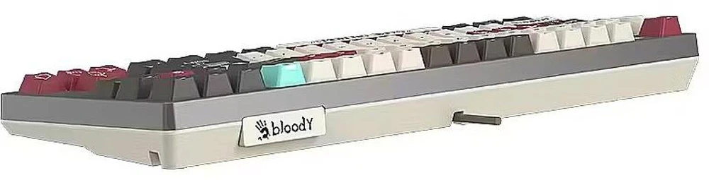 Klaviatūra žaidimams A4Tech Bloody S87 Raudona su laidu mechaninė su pašvietimu pilka