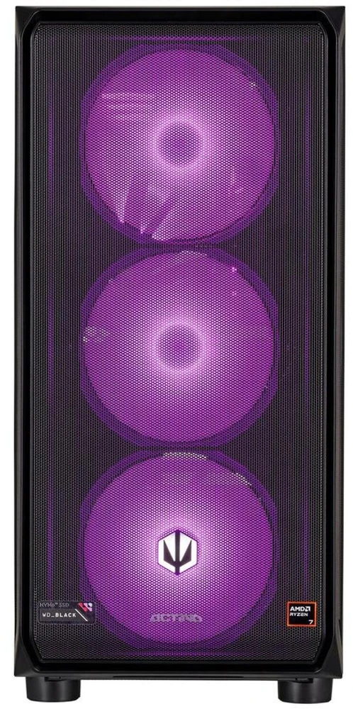 Actina 5901443411956 Kompiuteris AMD Ryzen™ 7 9800X3D 32 GB DDR5-SDRAM 2 TB SSD NVIDIA GeForce RTX 5080 Windows 11 Home Midi Tower Skysčio aušinimo sistema Juodas