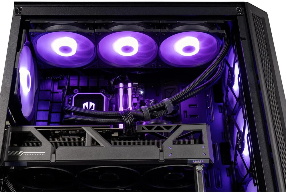 Actina 5901443414643 Asmeninis kompiuteris AMD Ryzen™ 7 7800X3D 32 GB DDR5-SDRAM 2 TB SSD AMD Radeon RX 9070 XT Midi Tower Skysčio aušinimo sistema Juodas