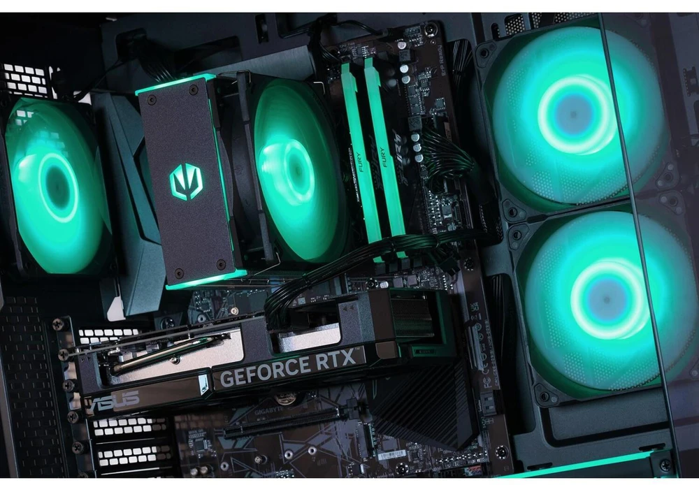 Ausinės Actina 5901443417040 PC AMD Ryzen™ 5 7600X3D 32 GB DDR5-SDRAM 1 TB SSD AMD Radeon RX 9070 Midi Tower Juodas