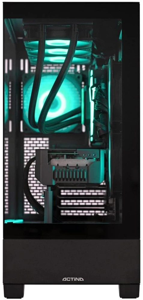 Ausinės Actina 5901443417095 PC AMD Ryzen™ 7 9800X3D 32 GB DDR5-SDRAM 2 TB SSD AMD Radeon RX 9070 XT Midi Tower Juodas