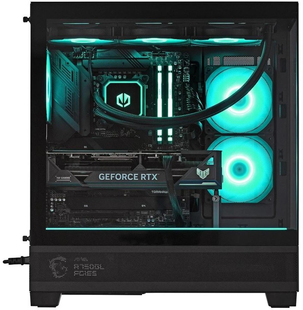 Ausinės Actina 5901443417095 PC AMD Ryzen™ 7 9800X3D 32 GB DDR5-SDRAM 2 TB SSD AMD Radeon RX 9070 XT Midi Tower Juodas
