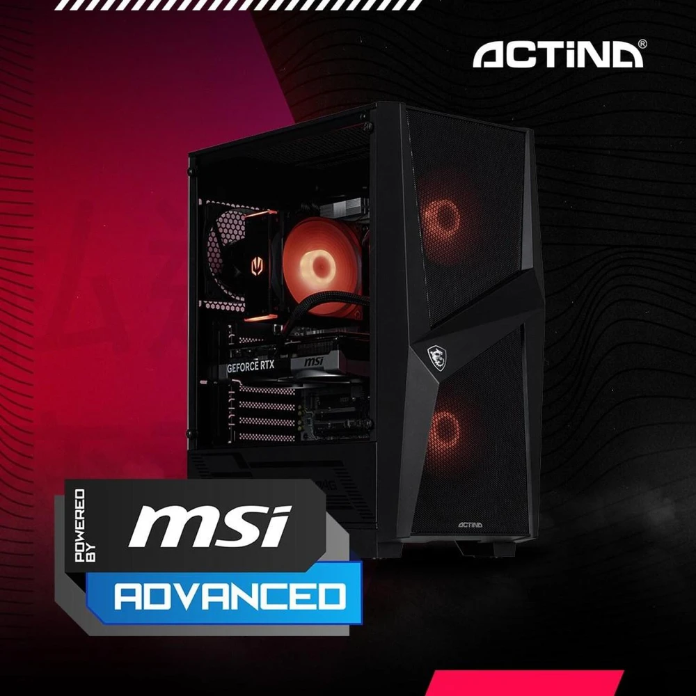 Actina 5901443421566 PC AMD Ryzen™ 5 7500F 32 GB DDR5-SDRAM 1 TB SSD NVIDIA GeForce RTX 5070 Midi Tower Juodas