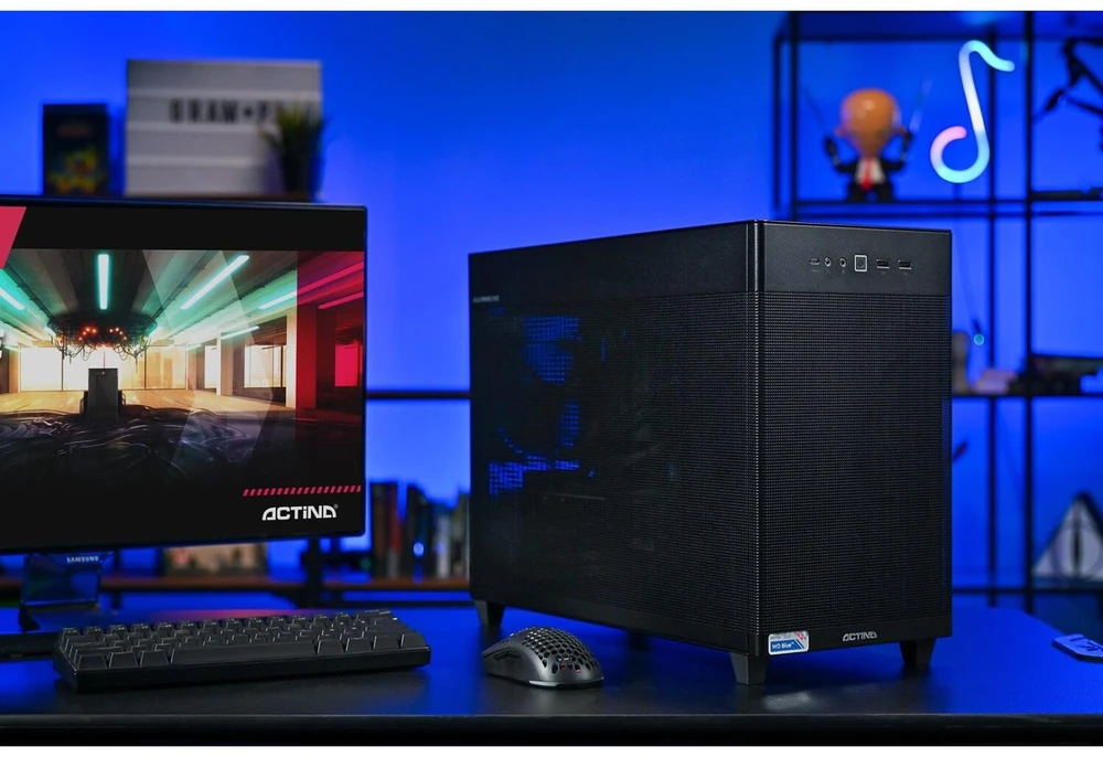 Ausinės Actina 5901443430643 PC AMD Ryzen™ 7 7800X3D 32 GB DDR5-SDRAM 1 TB SSD NVIDIA GeForce RTX 5070 Ti Mini Tower Juodas