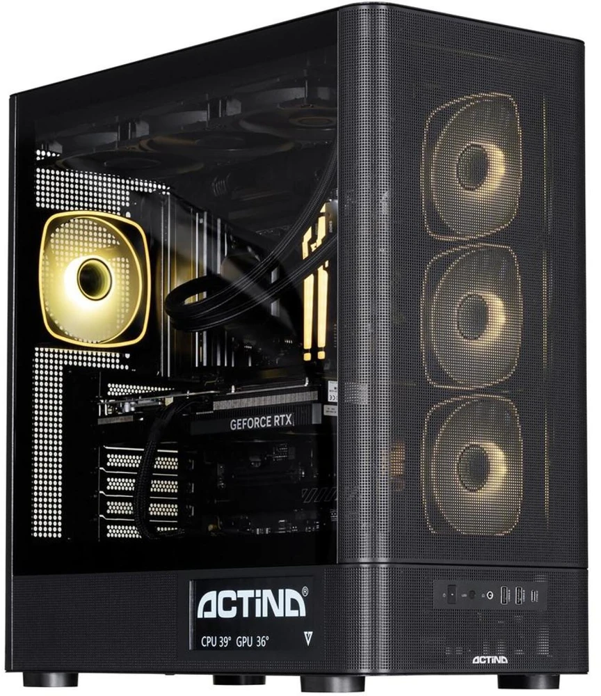 Ausinės Actina 5901443440246 PC AMD Ryzen™ 9 9900X3D 32 GB DDR5-SDRAM 1 TB SSD NVIDIA GeForce RTX 5070 Ti Windows 11 Home Midi Tower Juodas
