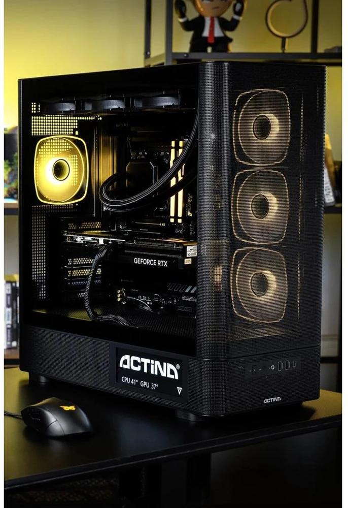 Ausinės Actina 5901443440253 PC AMD Ryzen™ 9 9950X3D 32 GB DDR5-SDRAM 2 TB SSD NVIDIA GeForce RTX 5080 Windows 11 Home Midi Tower Juodas