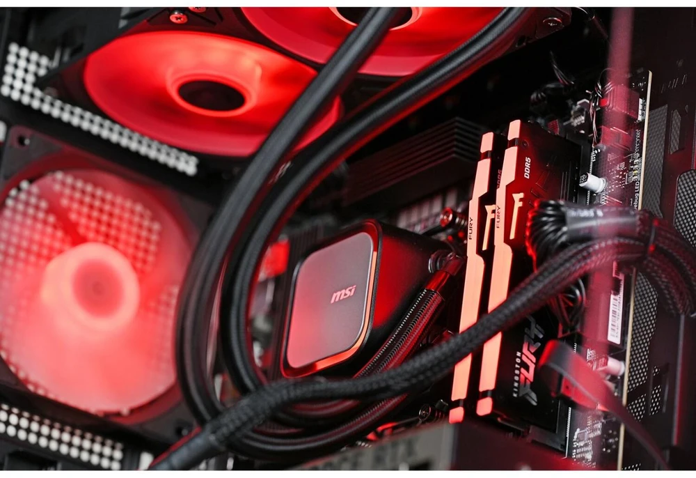 Ausinės Actina 5901443440307 PC AMD Ryzen™ 7 7800X3D 32 GB DDR5-SDRAM 1 TB SSD NVIDIA GeForce RTX 5070 Midi Tower skysčio aušinimo sistema juodas