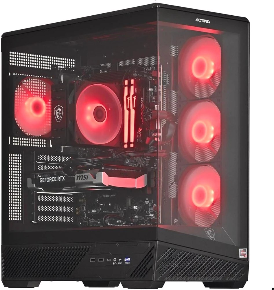 Ausinės Actina 5901443446187 PC AMD Ryzen™ 5 7500F 16 GB DDR5-SDRAM 1 TB SSD NVIDIA GeForce RTX 5060 Ti Windows 11 Home Midi Tower Juodas