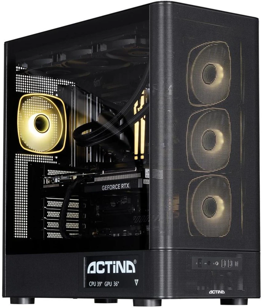 Ausinės Actina 5901443440260 PC AMD Ryzen™ 7 9850X3D 32 GB DDR5-SDRAM 2 TB SSD NVIDIA GeForce RTX 5090 Windows 11 Home Midi Tower Juodas