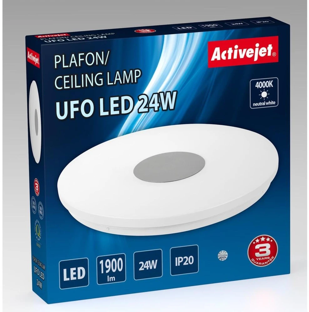 Pakabinamas šviestuvas Lubų Šviestuvas - Activejet AJE-UFO 24W, Balta