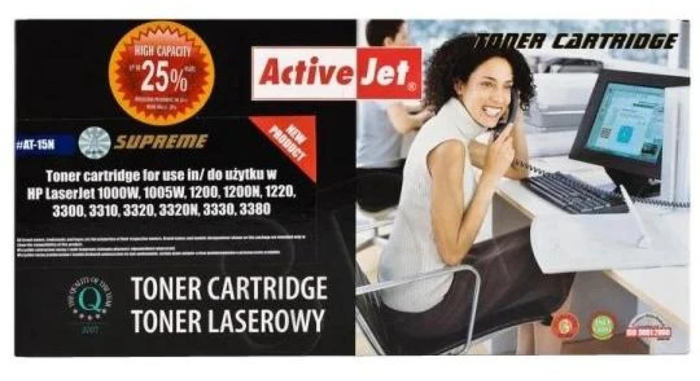 Tonerio Kasetė - Activejet ATH-15N Supreme, Juoda