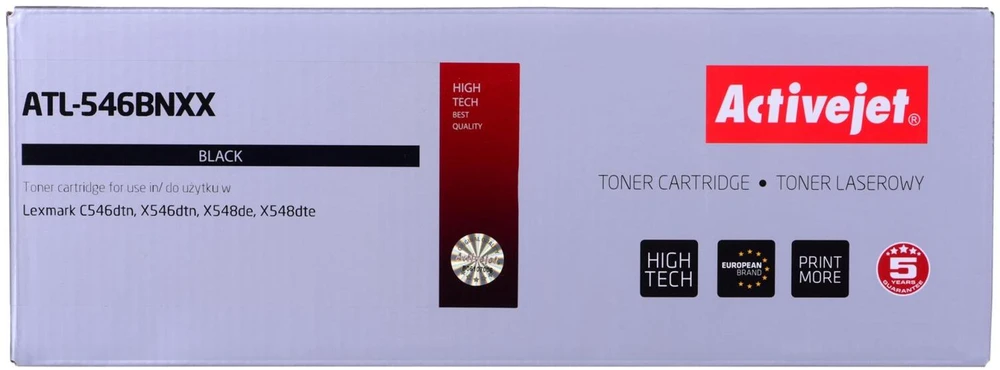 Tonerio Kasetė - Activejet ATL-546BNXX, 8000 Puslapių, Juoda