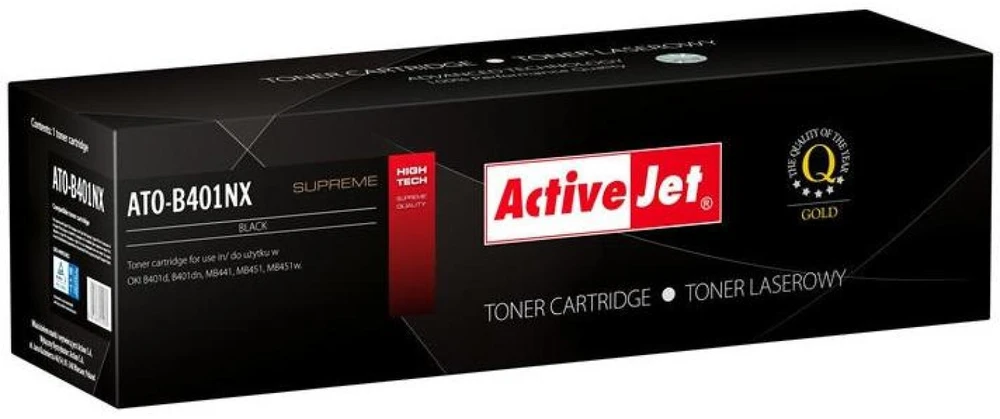 Toneris Activejet ATO-B401NX (replacement OKI 44992402, Supreme, 2500 pages, juodas)