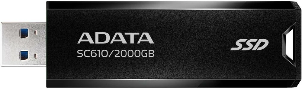 Kietasis diskas USB Atmintinė - Adata SC610 2 TB, Juoda