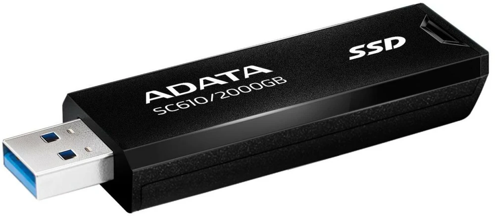 Kietasis diskas USB Atmintinė - Adata SC610 2 TB, Juoda