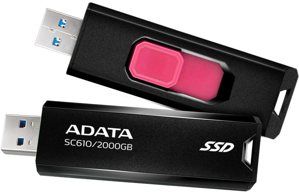 Kietasis diskas USB Atmintinė - Adata SC610 2 TB, Juoda