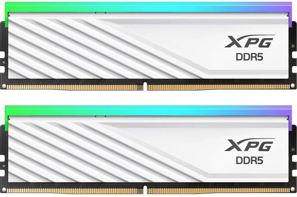 ADATA DDR5 - 48GB - 6000 - CL - 30 (2x 24 GB) dual kit, RAM (baltas, AX5U6000C3024G-DTLABRWH, Lancer Blade RGB, INTEL XMP, AMD EXPO)