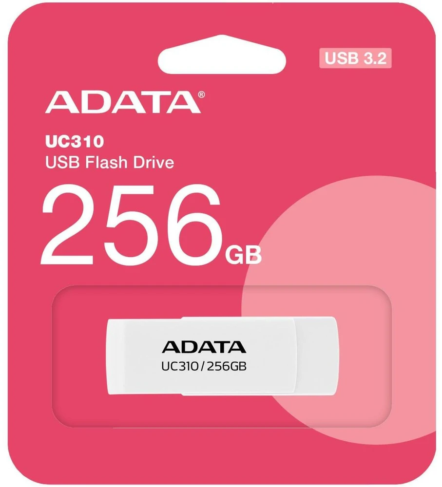 USB laikmena ADATA UC310, 256 GB, Baltos spalvos