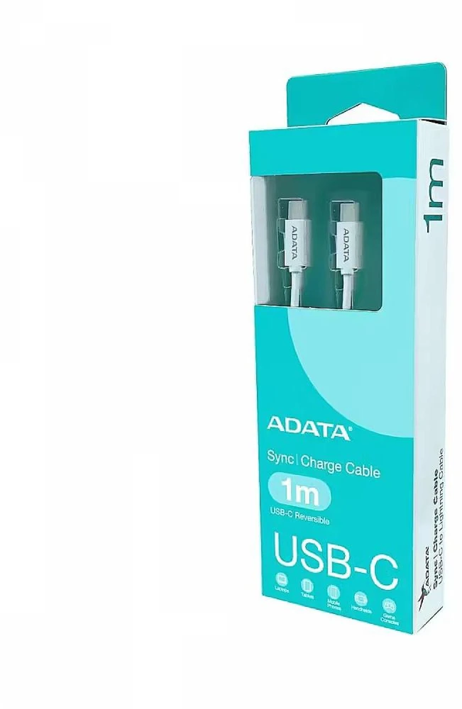 ADATA Kabelis usb-c do usb-c 2.0/100w 100cm balta