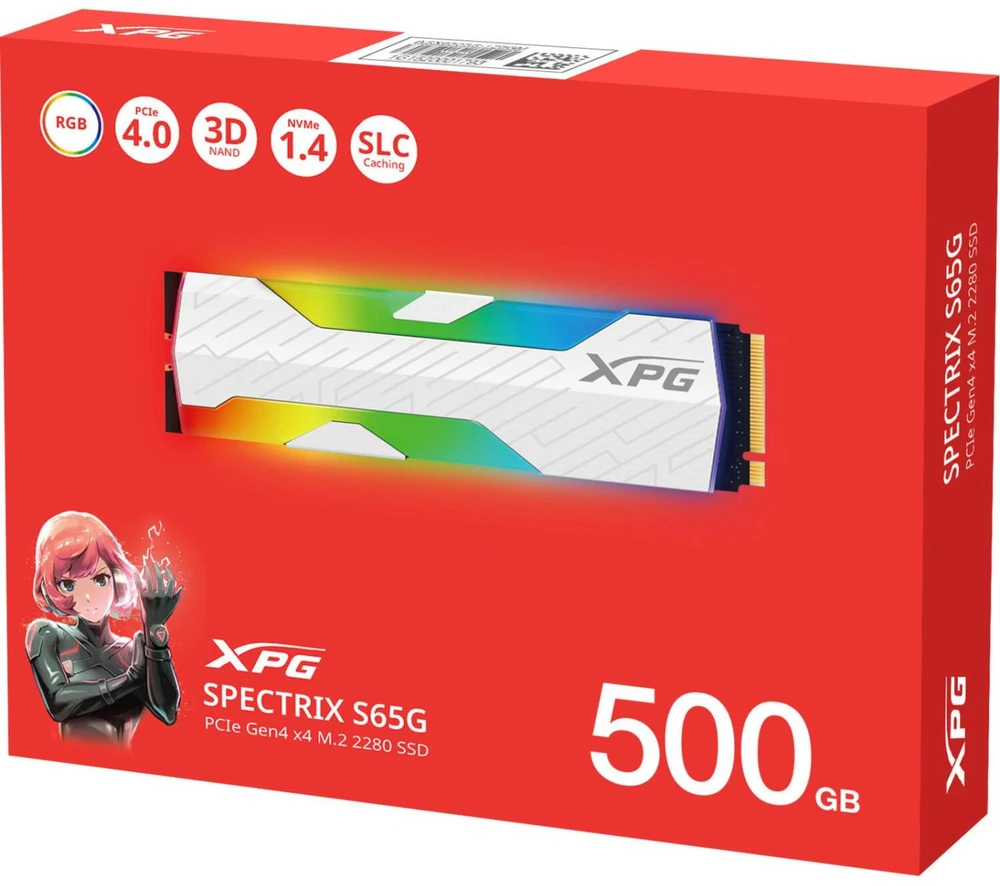 ADATA XPG Spectrix S65G 500GB, SSD - aliuminio, PCIe 4.0 x4, M.2 2280