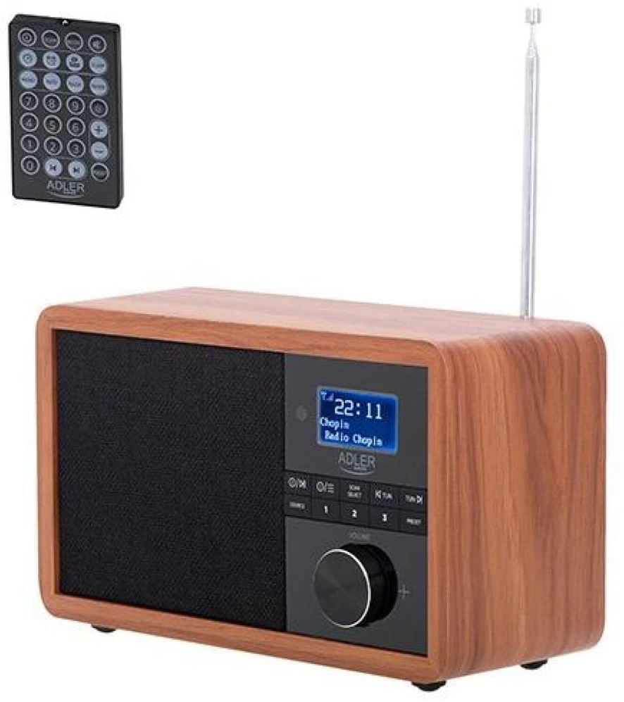 Radijo imtuvas Adler AD 1184 Radio DAB+ Bluetooth, Rudos/Juodos spalvos