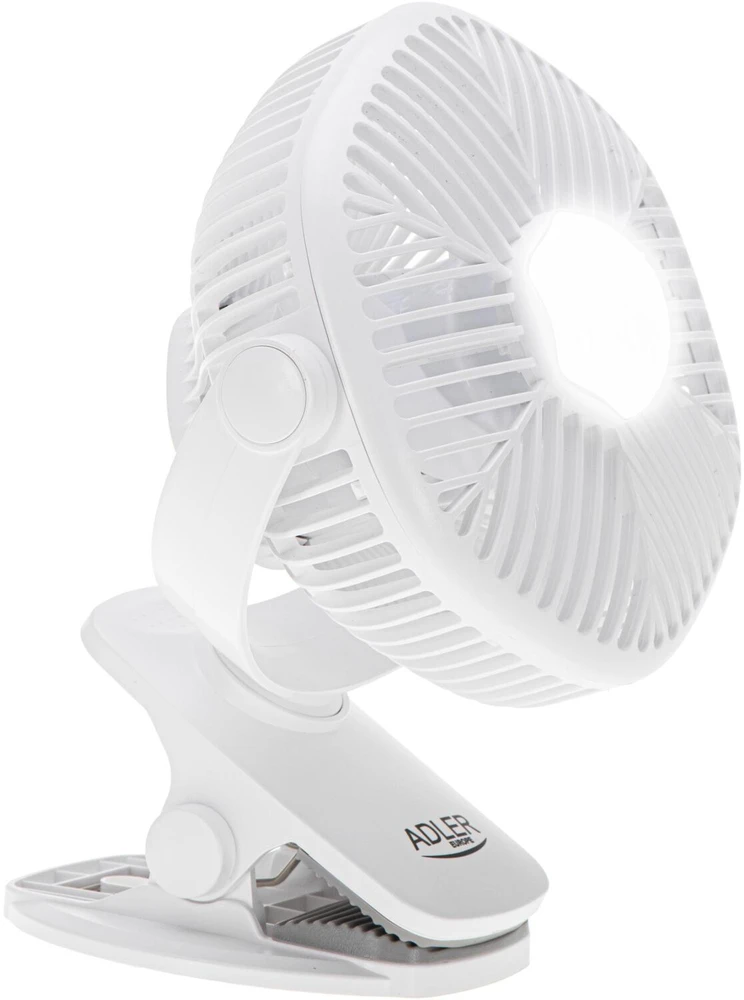 Adler AD 7335 Baterijos ventiliatorius 5/12,7 cm su spaustuku - USB / LED
