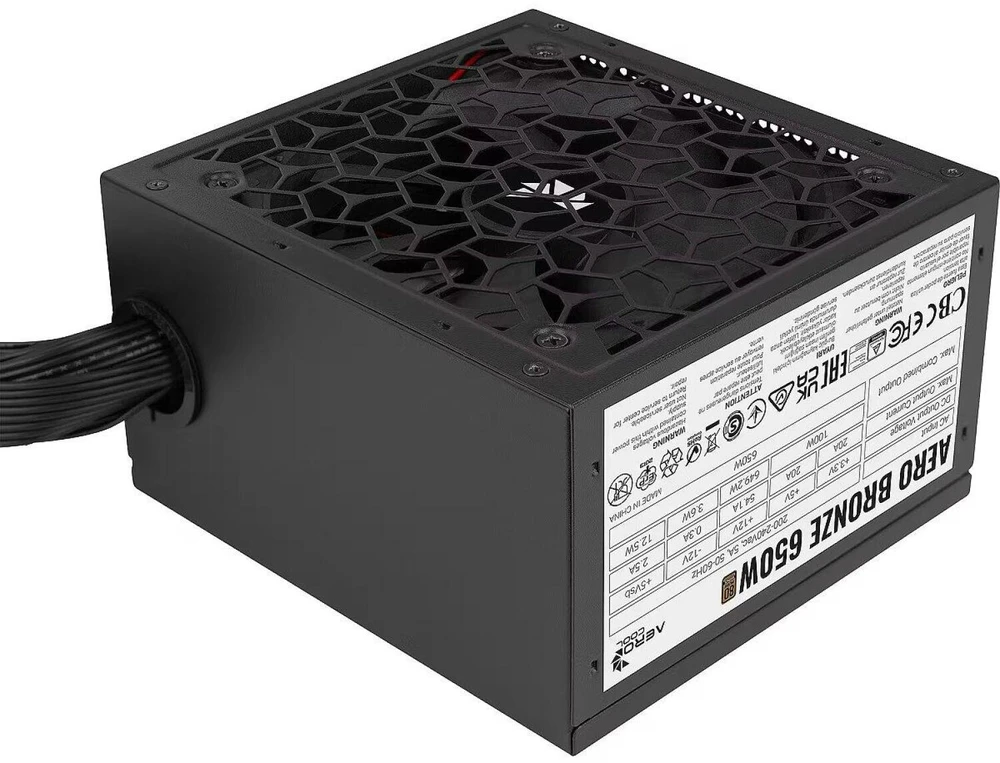 Aerocool kompiuterio korpusas B509A Flow-G-BK-v1 ACCX-BD02002.11, ATX, 650W, 4 ventiliatoriai, grūdintas stiklas, juodas