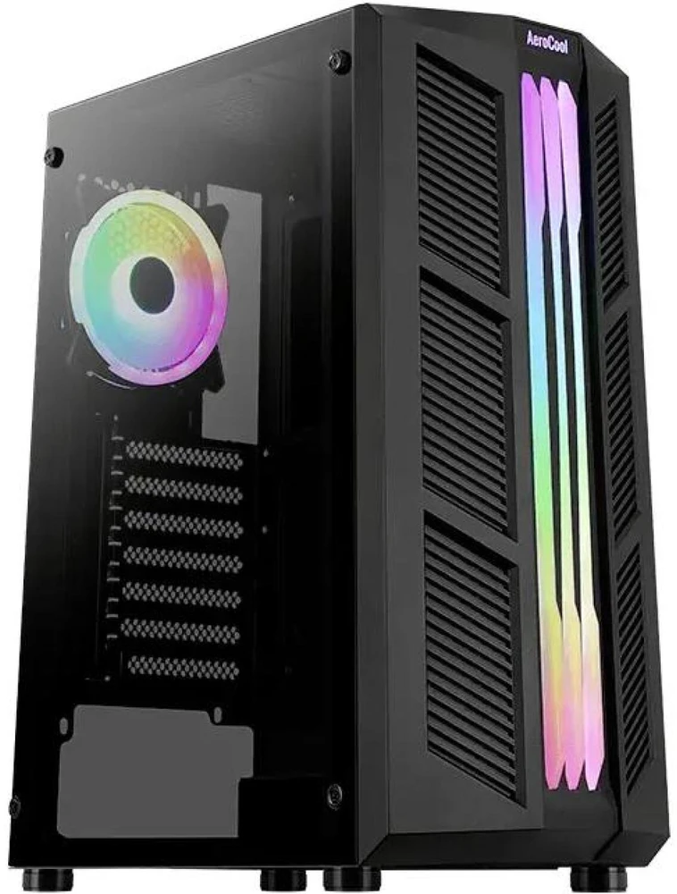 AEROCOOL PGS PRIME-G-BK-v2 ARGB Juodas Mid Tower PC dėklas