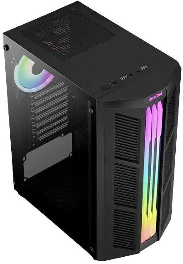AEROCOOL PGS PRIME-G-BK-v2 ARGB Juodas Mid Tower PC dėklas