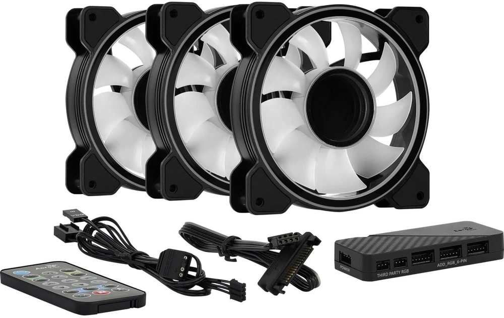 Ventiliatoriai - Aerocool Mirage 12 ARGB Pro 12 cm Juodi