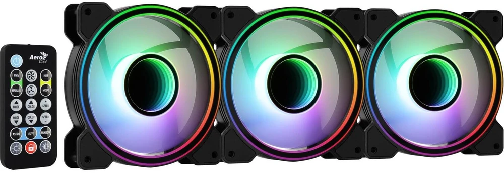 Ventiliatoriai - Aerocool Mirage 12 ARGB Pro 12 cm Juodi