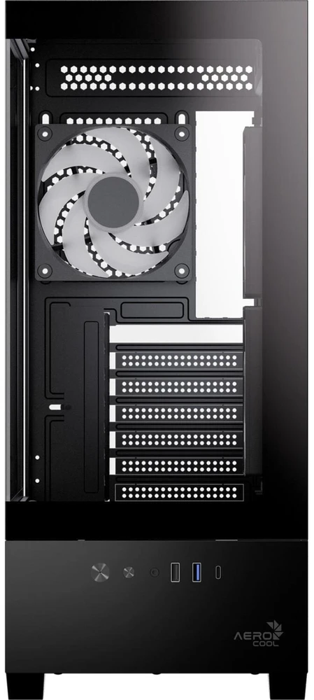Aerocool P500D-G-BK-v1 ACCM-PN06033.11, kompiuterio korpusas, juodas, Midi-Tower, 45 l, grūdintas stiklas, plienas 0,5 mm, ATX