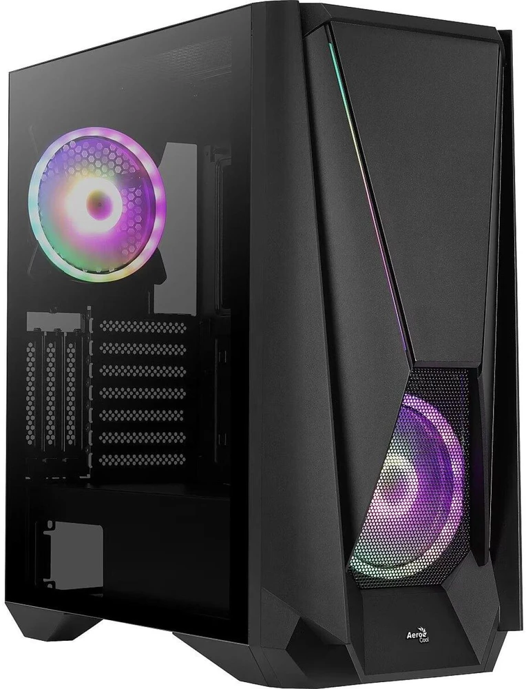 AEROCOOL PGS VISOR-G-BK-v1 ARGB Juodas Mid Tower PC dėklas