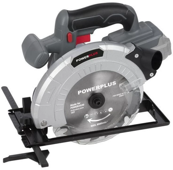 POWERPLUS Power Plus diskinis pjūklas 18 V 165 mm ličio jonų (be akumuliatoriaus ir įkroviklio) Poweb2520