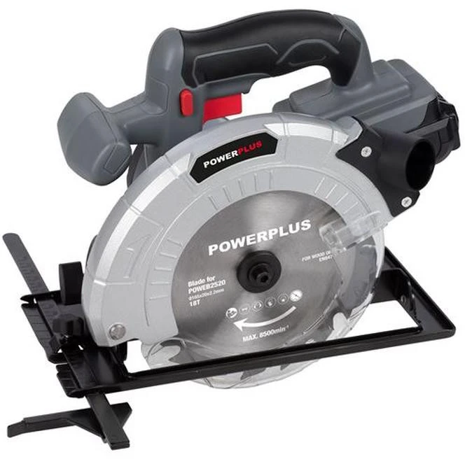 POWERPLUS Power Plus diskinis pjūklas 18 V 165 mm ličio jonų (be akumuliatoriaus ir įkroviklio) Poweb2520