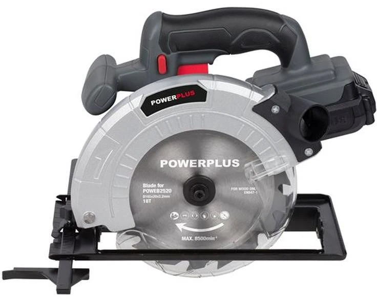 POWERPLUS Power Plus diskinis pjūklas 18 V 165 mm ličio jonų (be akumuliatoriaus ir įkroviklio) Poweb2520