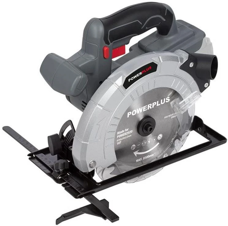 POWERPLUS Power Plus diskinis pjūklas 18 V 165 mm ličio jonų (be akumuliatoriaus ir įkroviklio) Poweb2520