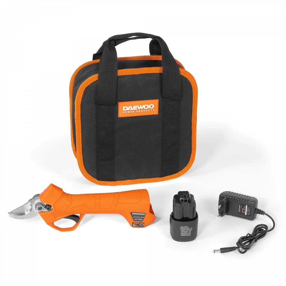 Akumuliatorinis genėtuvas DAGP 2516Li SET DAEWOO, 16V, 25mm, 1,05kg